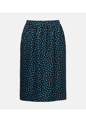 Chloe Polka-dot silk jacquard midi skirt
