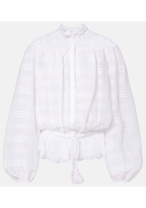 Marant Etoile Polly lace and cotton blouse