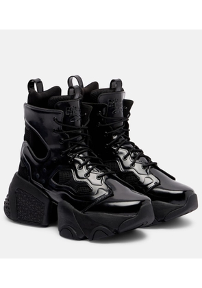Noir Kei Ninomiya Cutout lace-up platform boots
