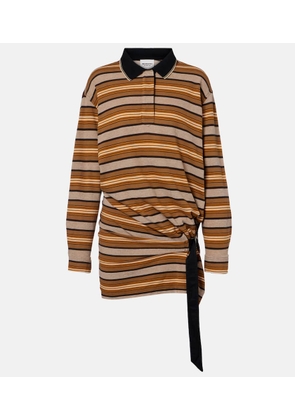Marant Etoile Isea striped cotton pique polo dress