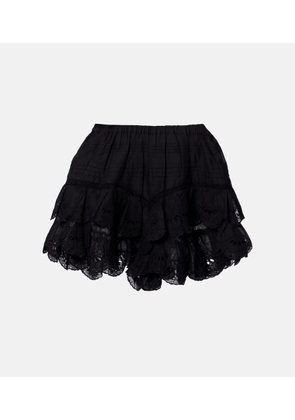 Marant Etoile Jocadia broderie anglaise cotton shorts