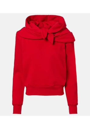 Magda Butrym Scarf-detail cotton-blend hoodie