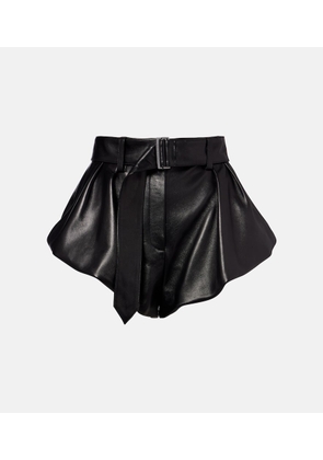 Magda Butrym Belted high-rise leather micro shorts