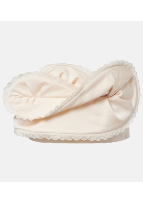 Magda Butrym Ruffled cotton and silk bandeau top