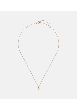 Stone and Strand Clover 14kt gold pendant necklace with diamonds