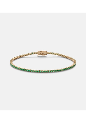 Stone and Strand Tennis 14kt gold (585/1000) bracelet with emerald