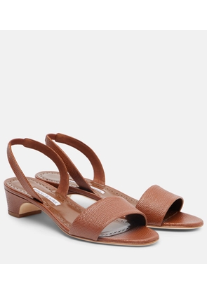Manolo Blahnik Patobarnu 30 leather slingback sandals