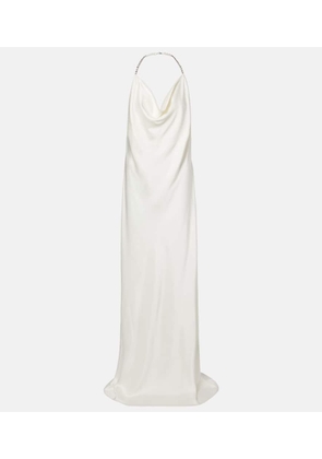 Stella McCartney Crystal-embellished satin gown