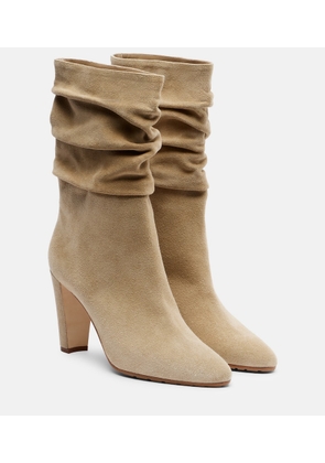 Manolo Blahnik Calasso 90 draped suede ankle boots