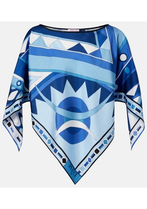 Pucci Printed silk satin top