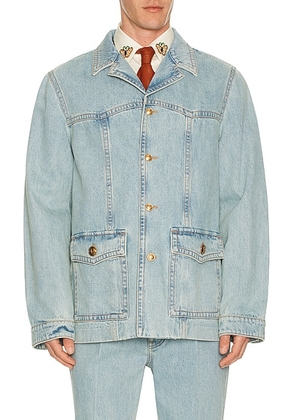 Valentino Denim Jacket in Blue Denim - Blue. Size 48 (also in 44, 46, 50).