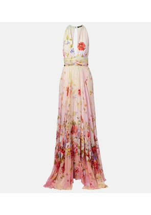 Roberto Cavalli Floral silk gown