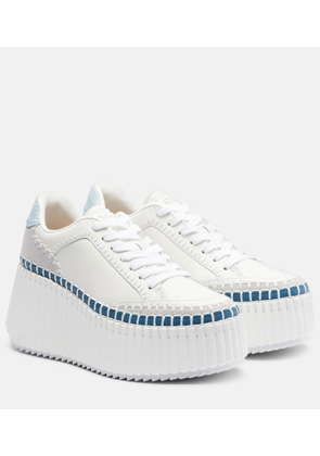 Chloe Nama leather platform sneakers