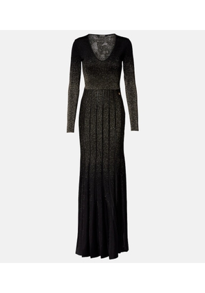 Roberto Cavalli Glitter pleated gown