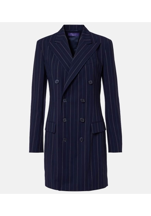 Ralph Lauren Collection Striped double-breasted wool blazer dress