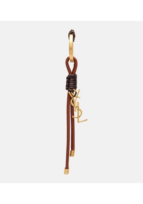 Saint Laurent Cassandre leather keyring