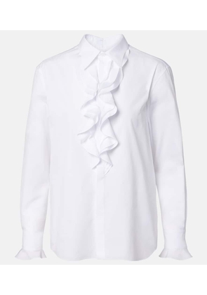 Ralph Lauren Collection Ruffled cotton poplin shirt