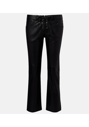 Isabel Marant Vanel leather straight pants