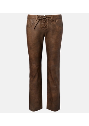 Isabel Marant Vanel leather straight pants
