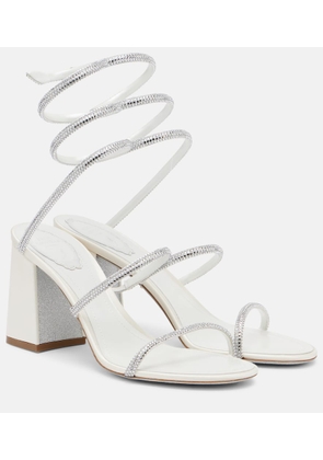 Rene Caovilla 80 embellished satin sandals