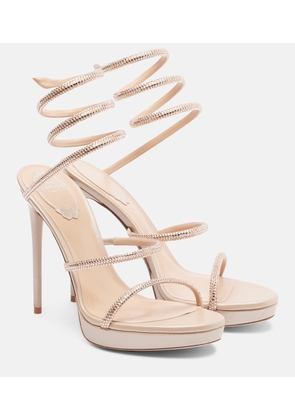 Rene Caovilla Cleo embellished satin sandals