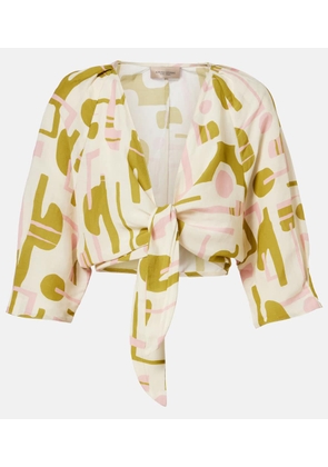 Adriana Degreas Balearic printed crop top