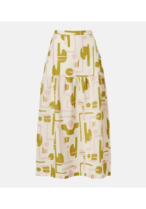 Adriana Degreas Balearic printed midi skirt