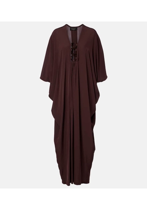 Adriana Degreas Ring-detail draped kaftan