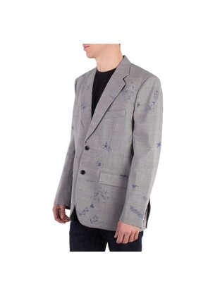 Vetements Grey Scribbled Tailored Jacket