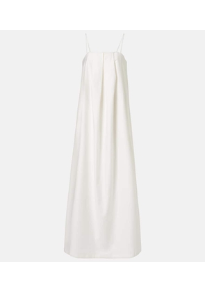 Adriana Degreas Solid Voluminous draped cotton maxi dress