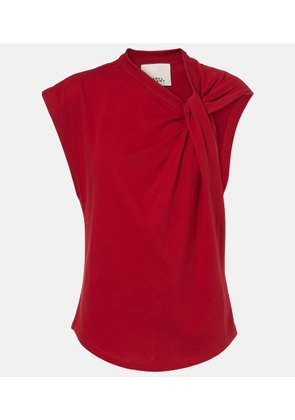 Isabel Marant Naydagz draped cotton jersey top
