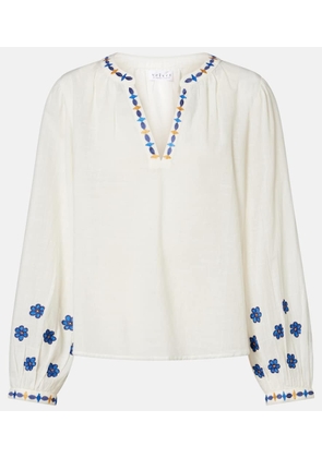 Velvet Amani embroidered cotton blouse