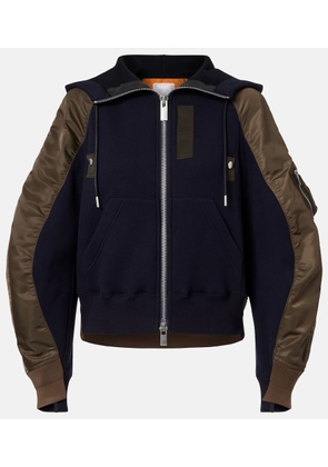 Sacai Cotton-blend and twill jacket