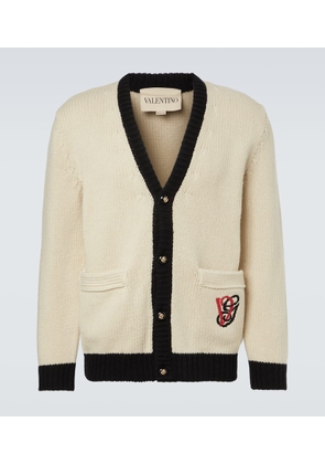 Valentino Embroidered virgin wool cardigan