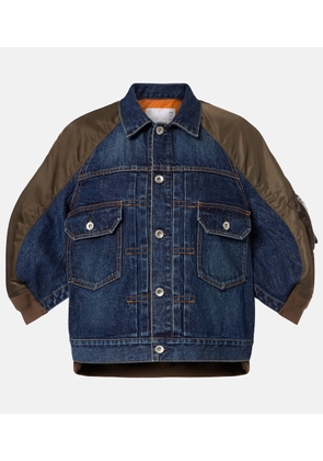 Sacai Denim and twill jacket