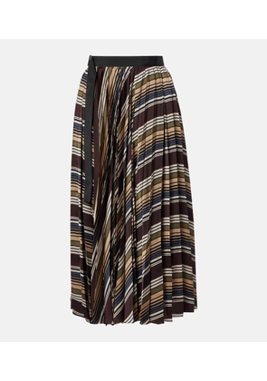 Sacai Striped midi skirt