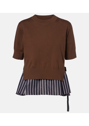 Sacai Paneled top