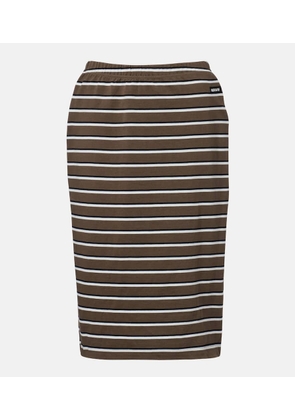 Rotate Sasseline striped cotton jersey pencil skirt
