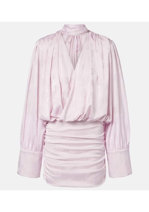 Rotate Floral scarf-detail minidress