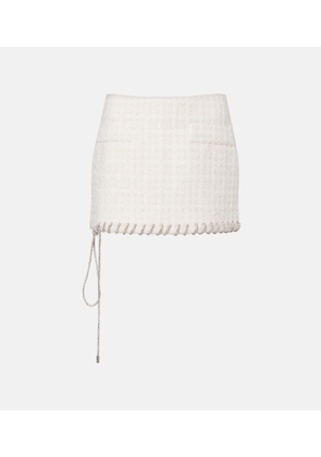 Area Embellished tweed miniskirt