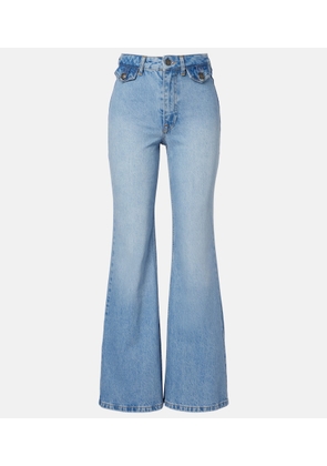 Rotate High-rise flared jeans