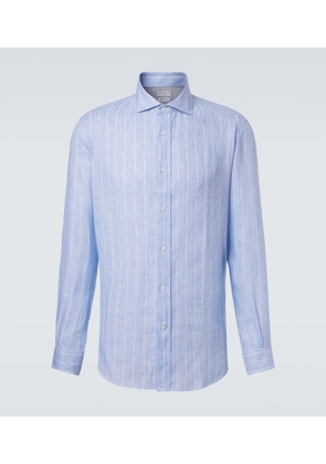 Brunello Cucinelli Striped linen shirt
