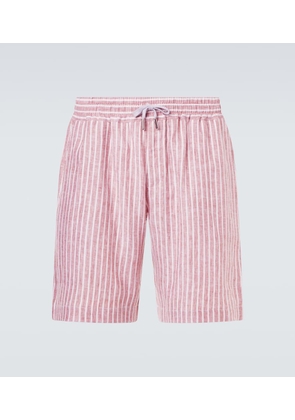 Fedeli Alfa striped linen Bermuda shorts