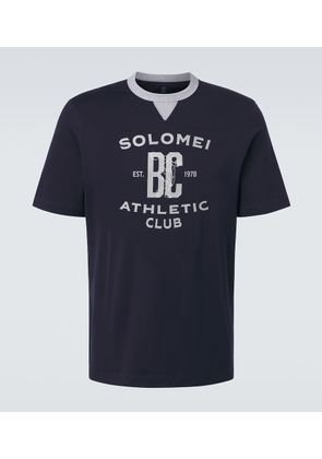 Brunello Cucinelli Printed cotton jersey T-shirt