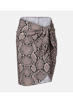 Karla Colletto Lilith snake-print beach cover-up