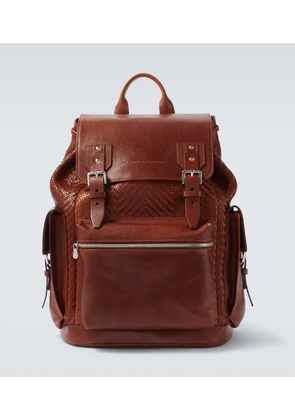 Brunello Cucinelli City leather backpack