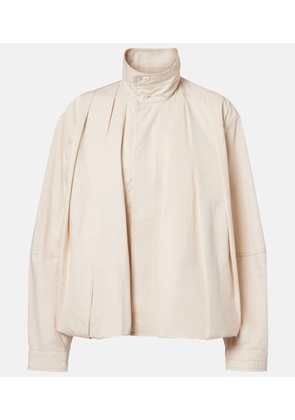 Lemaire Pleated cotton satin jacket