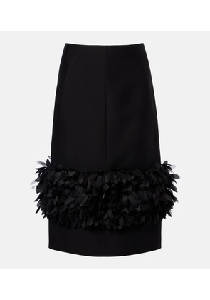Toteme Petal wool and silk pencil skirt