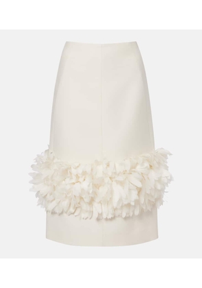 Toteme Petal wool and silk midi skirt