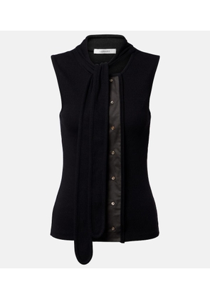 Lemaire Asymmetric cotton and linen top